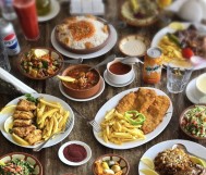 Order a main dish and get the same order or less for free
